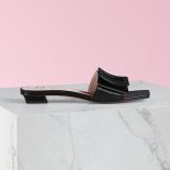 Roger Vivier Women Covered Buckle Mules in Patent Leather-Black
