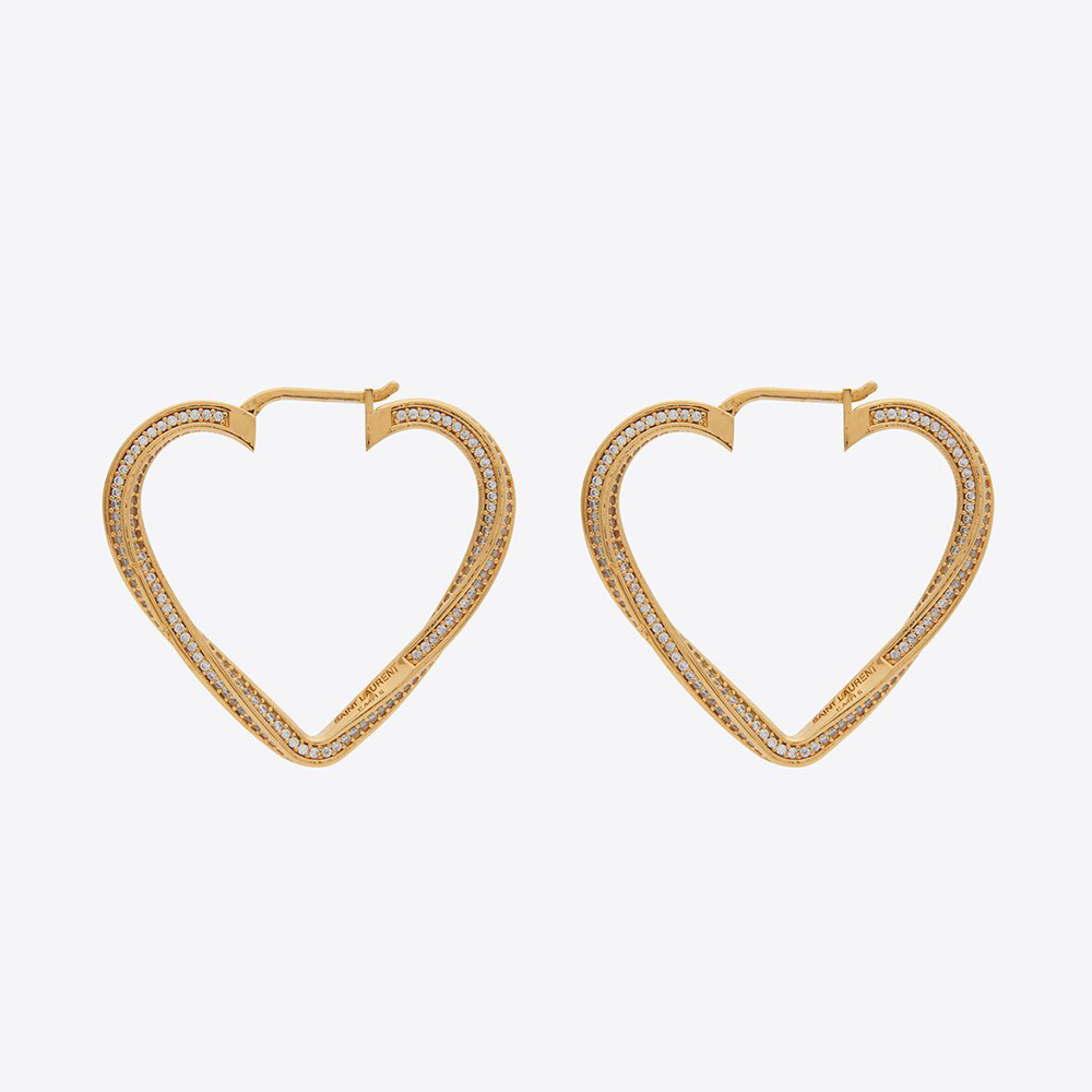 ysl heart earrings