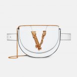 Versace Women Virtus Belt Bag in Calfskin Leather