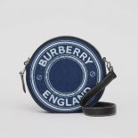 Burberry Women Logo Graphic Denim and Leather Louise Bag