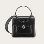Bvlgari Women Serpenti Forever Top Handle Bag in Nappa Leather-black