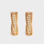Celine Women Edwige Studs in Brass with Gold Finish and Crystals