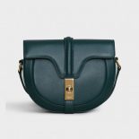 Celine Women Small Besace 16 Bag in Satinated Calfskin-Green
