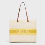 Celine Women Squared Cabas Celine in Plein Soleil Textile and Calfskin