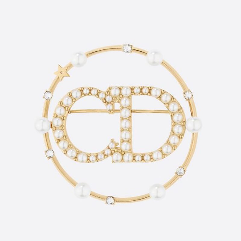 Dior Women Clair D Lune Brooch Gold-Finish Metal