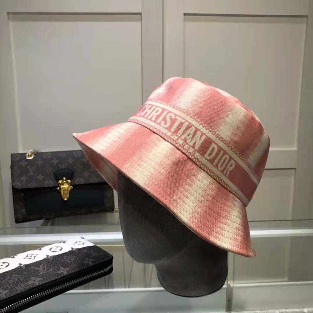 dior bucket hat pink