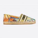 Dior Women Granville Espadrille Turquoise Dior In Lights Embroidered Cotton