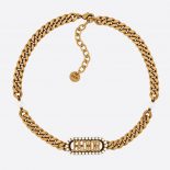 Dior Women J'Adior Choker Antique Gold-Finish Metal and White Resin Pearls