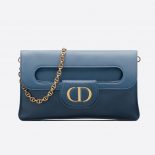 Dior Women Medium Diordouble Bag Lndigo Blue Gradient Calfskin
