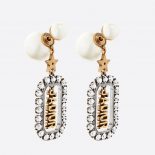 Dior Women Tribales Earrings Antique Gold and Palladium-Finish Metal