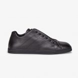 Fendi Men Sneakers Black Leather Slip-ons