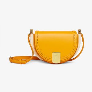 Fendi Women Moonlight Orange Leather Bag
