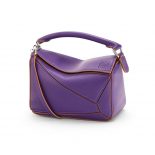 Loewe Women Mini Puzzle Bag in Classic Calfskin-Purple