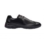 Prada Men New America'S Cup Leather And Technical Fabric Sneakers