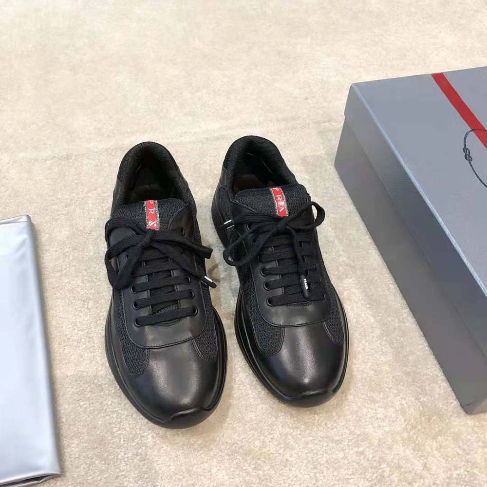 new america's cup leather and technical fabric sneakers