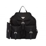 Prada Women Medium Nylon Backpack-Black