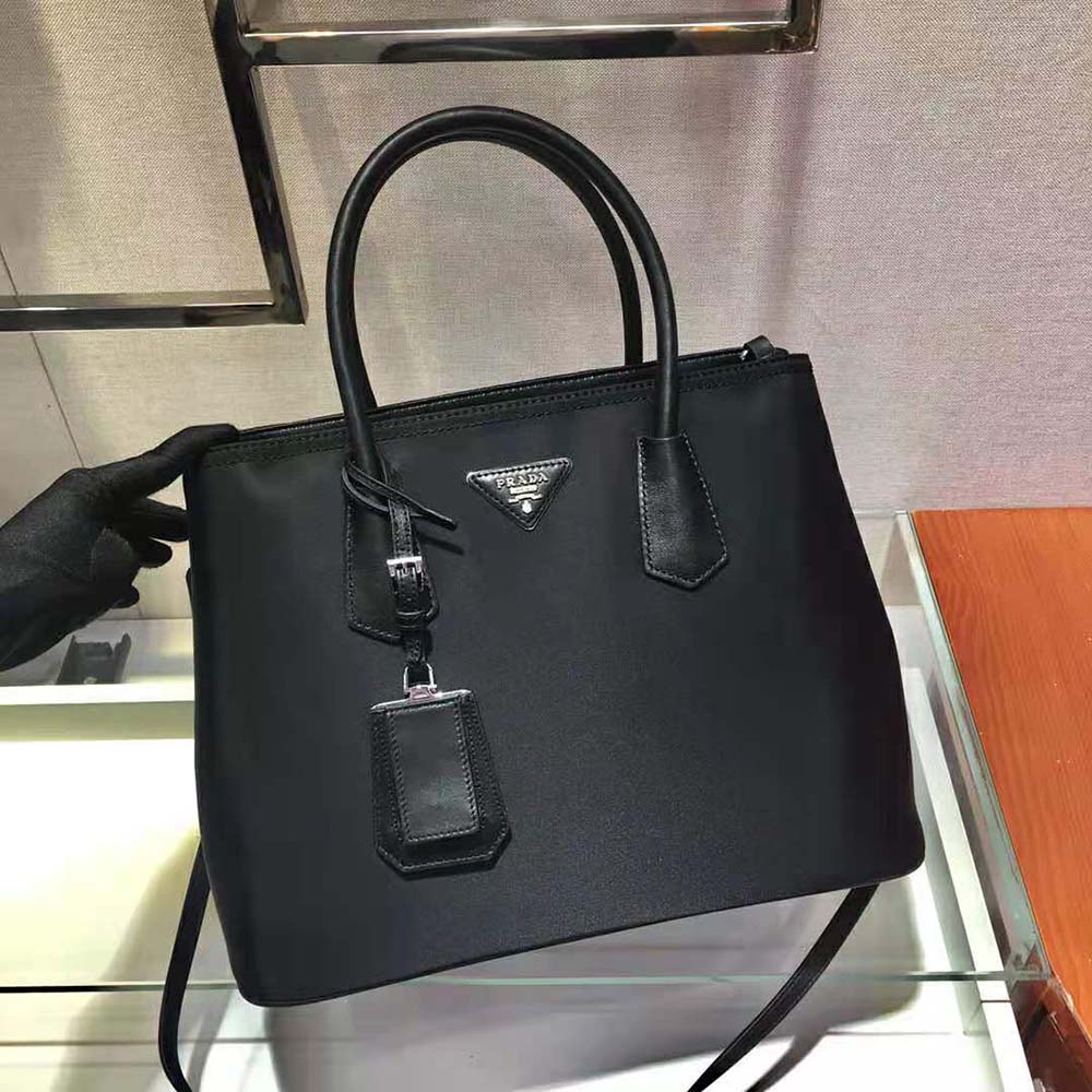 prada double nylon and saffiano leather bolsa