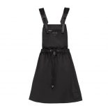 Prada Women Re-Nylon Gabardine Pinafore Dress-Black