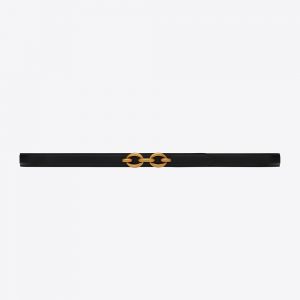 Saint Laurent YSL Women Maillon Thin Belt in Shiny Leather