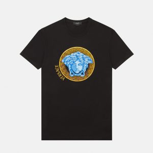 Versace Men Medusa Amplified Embroidered T-shirt