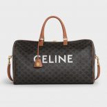 Celine Women Large Voyage Bag in Triomphe Canvas with Celine Print