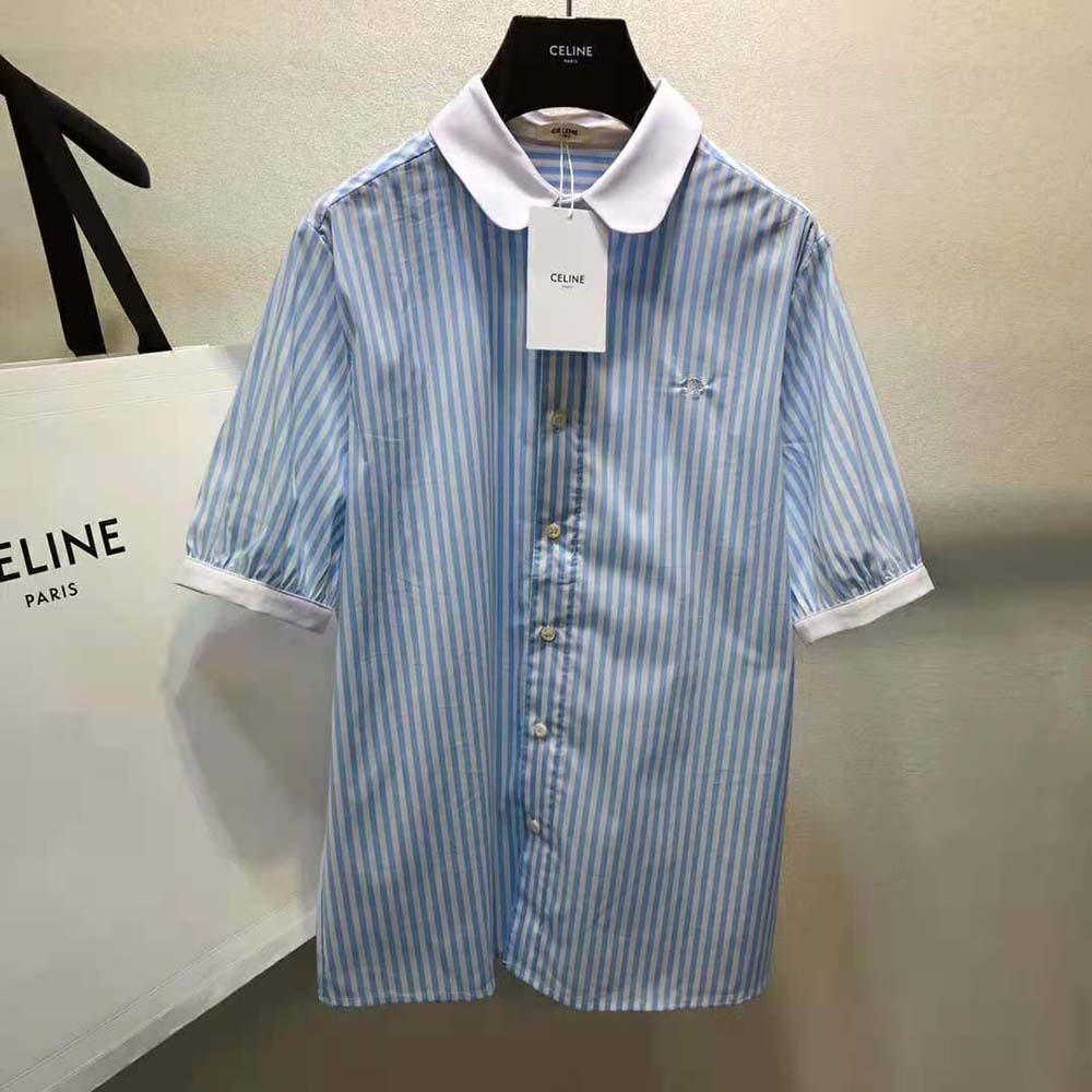 Celine Women Margaret Shirt in Striped 