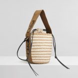 Chloe Women Small Woody Basket in Fair-Trade Paper with the Woody Ribbon