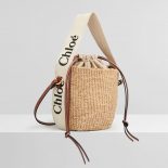 Chloe Women Small Woody Basket in Fair-trade Paper with the Woody Ribbon
