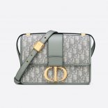Dior Women 30 Montaigne Bag Gray Dior Oblique Jacquard