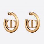Dior Women 30 Montaigne Hoop Earrings Antique Gold-Finish Metal