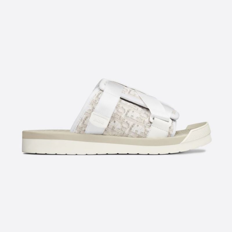 Dior Women Alpha Sandal Off-White Dior Oblique Jacquard