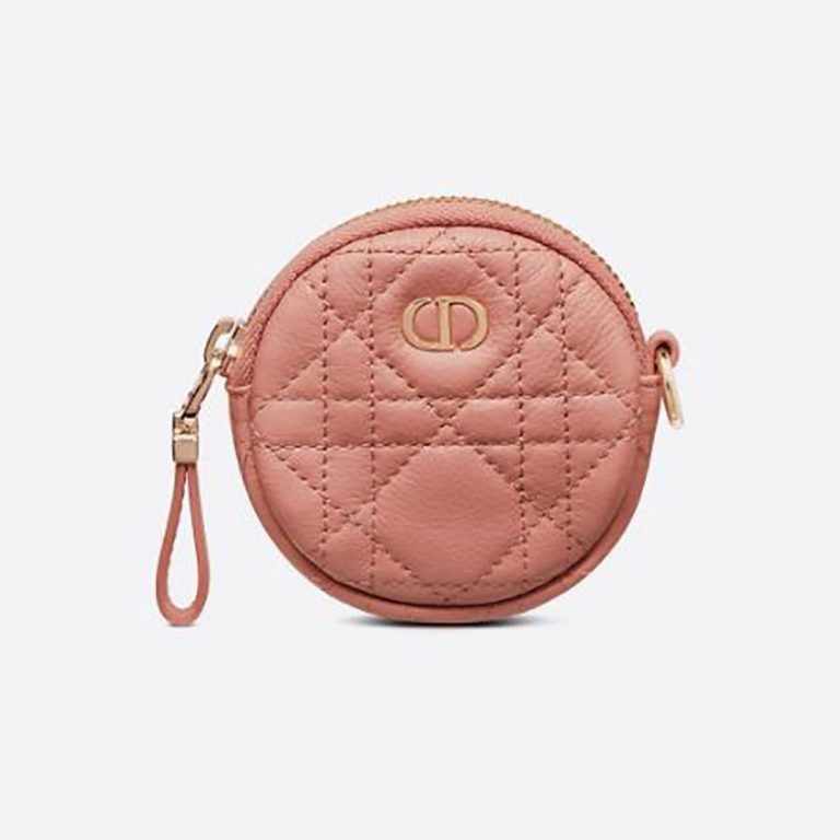 Dior Women Detachable Dior Caro Round Coin Purse