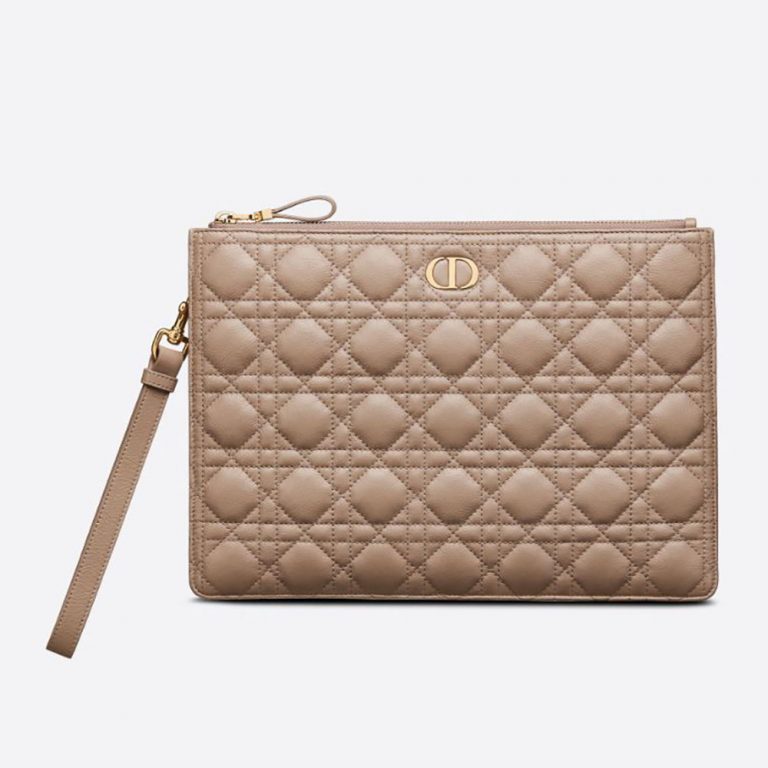 Dior Women Large Dior Caro Daily Pouch Cannage Calfskin