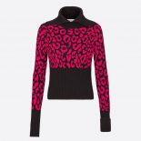 Dior Women Sweater Raspberry and Black Pop Mizza Cashmere