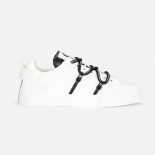 Dolce Gabbana D&G Unisex Portofino Sneakers in Calfskin and Patent Leather