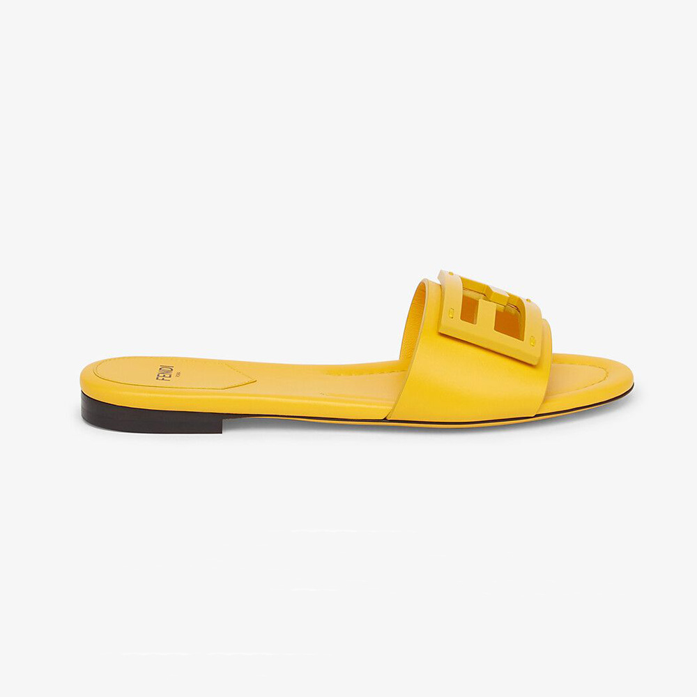 fendi slides yellow