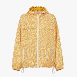 Fendi Women Windbreaker Yellow Nylon Jacket
