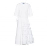 Prada Women Jersey Dress The Asymmetrical Design-White