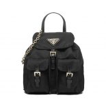 Prada Women Nylon Mini Backpack-Black