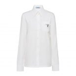 Prada Women Poplin Shirt Reveals a Complex Simplicity Constantly