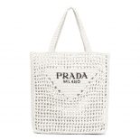 Prada Women Raffia Tote Bag