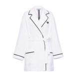 Prada Women Short Terry Cloth Robe-White