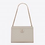 Saint Laurent YSL Women Victoire Baby Clutch in Leather-white