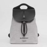 Burberry Men Horseferry Print Canvas and Leather Pocket Backpack