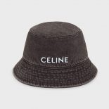 Celine Women Bucket Hat in Denim-Black