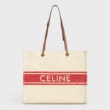 Celine Women Squared Cabas Celine in Plein Soleil Textile and Calfskin