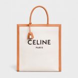 Celine Women Vertical Cabas Celine in Canvas with Celine Print and Calfskin
