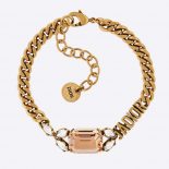 Dior Women J'Adior Bracelet Antique Gold-Finish Metal and Multicolor Crystals