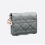 Dior Women Mini Lady Dior Wallet Patent Cannage Calfskin