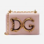 Dolce Gabbana D&G Women Girls Shoulder Bag in Nappa Leather-Pink